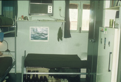 Three bunks in the hooch at NKP