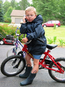 Boy on cell phone