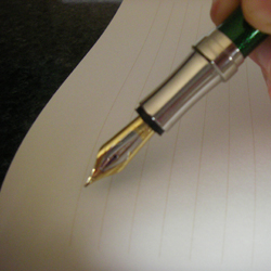 writing on a blank page