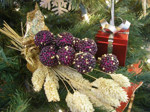 "Barley" sheaves and red gift box on my Living Christ Christmas Tree "Barlery" sheaves and red gift box on my Living Christ Christmas Tree
