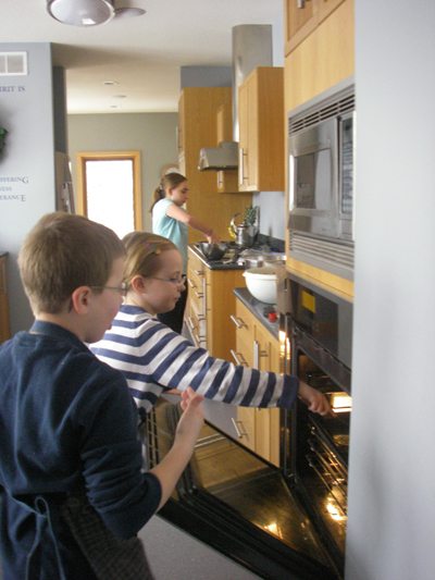 My kids in the kitchen 