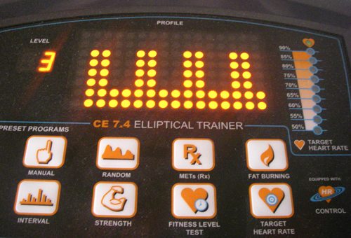 The interval setting on my elliptical