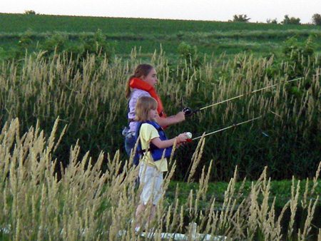 Sisters fishing Sisters fishing